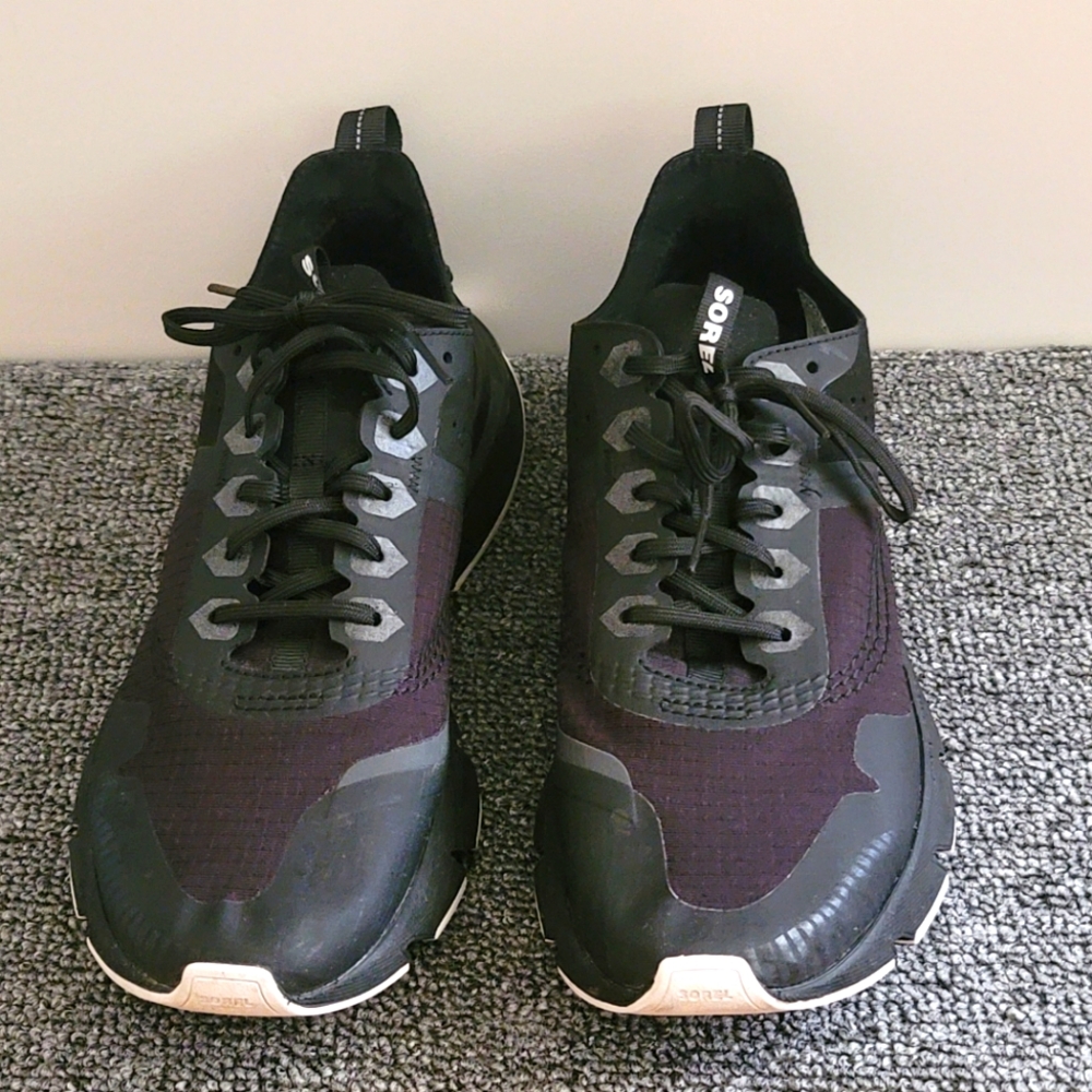 SOREL Kinetic Rush Ripstop City Sneakers Women's 10M black EUC - Picture 2 of 8